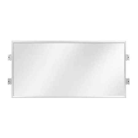 Lavi Industries Slim Frame with Hinged Connection, 48" x 24", Satin Aluminum 50-SFP402H/CL/SA